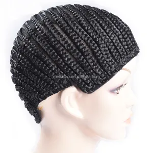 Cornrow विग बनाने के लिए टोपियां Wigs के लिए समायोज्य पट्टा के साथ लट टोपी बुनाई विग रोजा बाल उत्पादों महिलाओं Hairnets Easycap 6039
