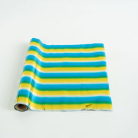 16mic usine bande polychromatique Top qualité transfert d'aluminium estampage à chaud feuille C-TC2 feuille d'impression rouleau Textile cuir feuille