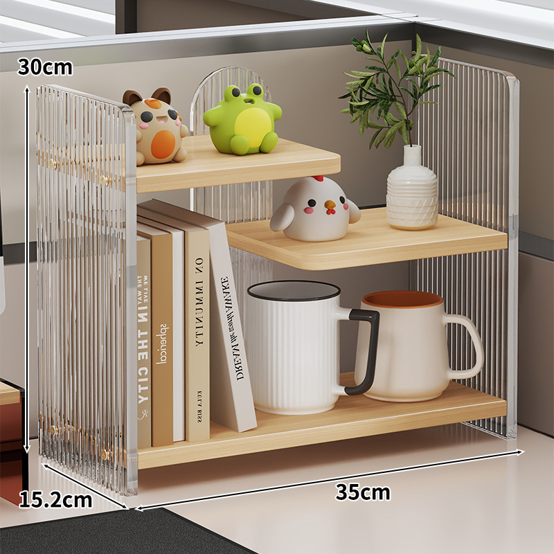 Porte-gobelet double couche en bois massif - Changhong