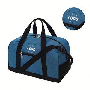 Bolsa de Lona Mini Personalizada Azul Marino, Ligera, Resistente al Agua, Plegable, para Gimnasio, Viajes, Deportes, Fitness, con Cierre - Product Image 1