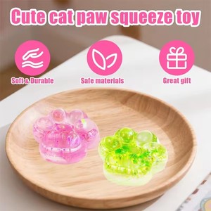 Juguete antiestrés de goma elástica con forma de garra de gato, con polvo dorado y maltosa, que reproduce música al apretar, para niños de 5 a 7 años, colorido y de alta calidad. - Product Image 5