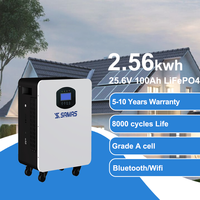 Station d'énergie solaire tout-en-un 3KW 2.56KWh LiFePO4 3.6KW MPPT Hybride Hors Réseau UPS Extensible 38KWh pour la Maison