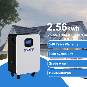 Station d'énergie solaire tout-en-un <span class=keywords><strong>3KW</strong></span> 2.56KWh LiFePO4 3.6KW MPPT Hybride Hors Réseau UPS Extensible 38KWh pour la Maison - Product Image 1