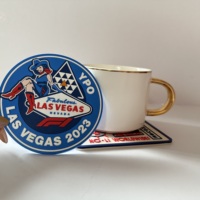 Alas Cangkir Silikon Murah Pabrik, Coaster Teh Anime Logo Kustom, Alas CPU Karet PVC dengan Logo