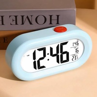 Reloj Despertador Electrónico con Pantalla LCD y Luz de Fondo para Estudiantes, Diseño Moderno y Minimalista, Reloj Decorativo