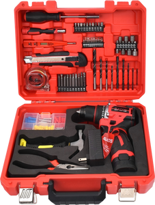 SADIS Lithium-Akku-Handbohrmaschinen-Set mit Hochleistungs-Elektrobohrer, Ladegerät, Bits & Kunststoffkoffer für Heimwerker und Metallbohrarbeiten - Product Image 2
