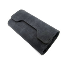 Étui rigide carré pour lunettes AITO, motif uni, coutures en cuir, support magnétique de protection avec LOGO