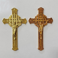 Cruz de Plástico para Ataúd con Figura de Jesús, Crucifijo, Decoración Funeraria, Accesorios para Ataúd