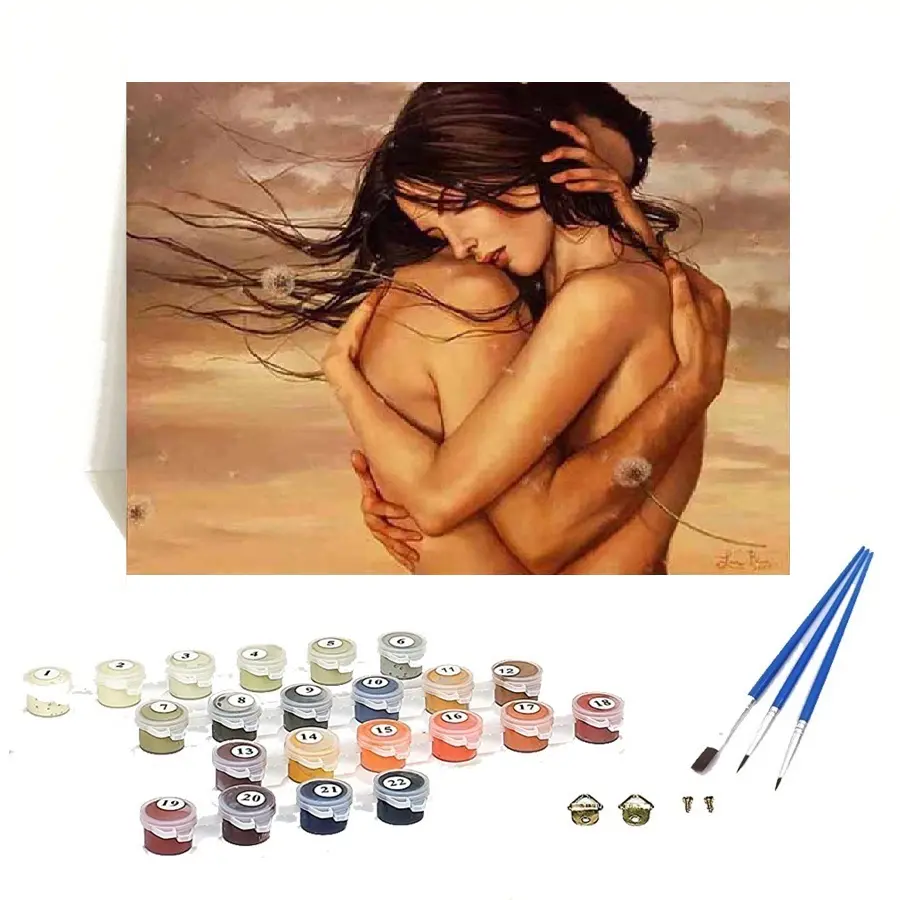 diy frame beautiful hand painted oil painting handmade acrylic paint by numbers kit nudes 40 50 adults 2023