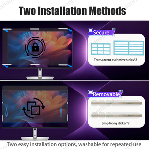 Filtre de confidentialité pour écran d'ordinateur de <span class=keywords><strong>bureau</strong></span>, design double face, amovible, anti-espionnage, anti-lumière bleue, pour Lenovo <span class=keywords><strong>HP</strong></span> Dell Asus <span class=keywords><strong>PC</strong></span> - Product Image 4