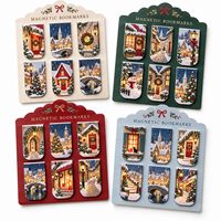 Marque-page magnétique mignon en forme de train de Noël, marque-page pliable personnalisé, design canne à sucre et sapin de Noël, cadeau de lecture de Noël, papeterie