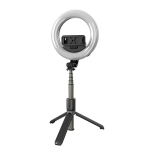 Bâton de selfie avec anneau lumineux LED, rotation à 360°, télécommande <span class=keywords><strong>sans</strong></span> <span class=keywords><strong>fil</strong></span>, trépied extensible, support pliable en alliage d'aluminium, batterie 1200 mAh - Product Image 1