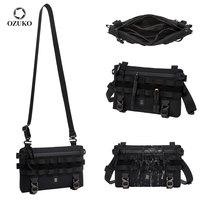 Sac bandoulière imperméable pour homme 9898 Fashion - Sac de luxe de haute qualité avec système MOLLE, léger, pour voyage, 2L