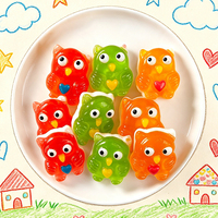 Niedliche Eulenform Gummibärchen Cartoon-Tier Fruchtgeschmack Gummibonbons Kundenspezifisches OEM Private Label Großhandel Süßigkeiten
