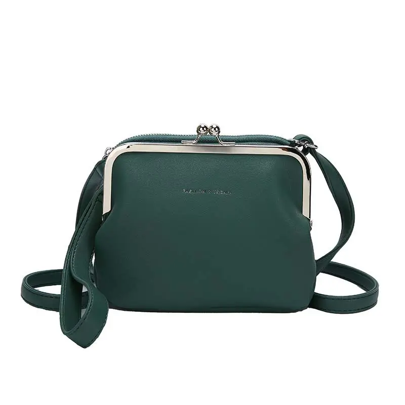 Новый модный универсальный Женский кошелек для телефона сумка через плечо однотонная сумка через плечо из искусственной кожи белая зеленая сумка