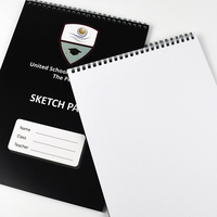Bloc-notes personnalisé imprimé en usine en Chine, papier couché, papier offset avec reliure spirale, taille et logo personnalisés pour l'école et le bureau