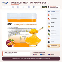 Popping Boba 2,8kg 1,2kg 1kg Suiker-Vrij Meerdere Smaken HACCP Gecertificeerd OEM Aangepaste Verpakking voor Bubble Tea Chains & Distributeurs