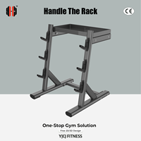 Estante para Almacenamiento de Platos con Bandeja Superior para Pesas, Ganchos Laterales Dobles, Base de Acero Reforzada, Resistente, para Equipos de Gimnasio Comercial