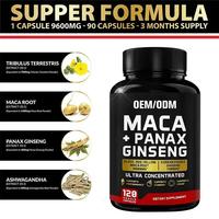 Bioby OEM/ODM Capsules de Maca et de Ginseng Panax 10000mg – Complément pour l'énergie, la résistance et la performance – Marque privée, vente en gros