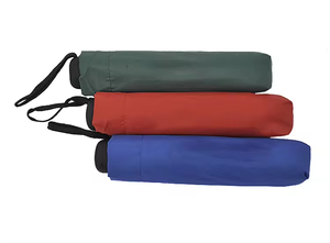 Parapluies pliants promotionnels à bas prix, ouverture manuelle, 3 sections, compact, tissu 100% polyester coupe-vent, parapluie pliant OEM - Product Image 4