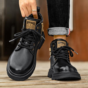 Nouvelles Bottes Martin Mi-Montantes Rétro Haut de Gamme pour Hommes Hiver 2025 – Style Américain Chaud et Polyvalent pour le Travail - Product Image 4