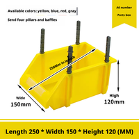 Bac de rangement industriel en PEHD pour quincaillerie - Organisateur de vis modulaire avec bords lisses, codage couleur, OEM disponible