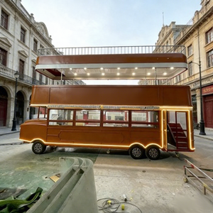 DOT Certified Galvanized Steel Double Layer Bus Food Truck With Lifting Roof, for Fast Food, Drinks and Dessert 474 Customizable - Product Image 1