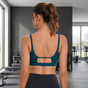 Soutien-gorge de sport dos nageur grande taille pour femme, maintien élevé, respirant, séchage rapide, en Spandex/Polyester, avec encolure en U, idéal pour le yoga et la course à pied - Product Image 3