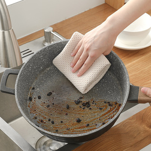 Cleaning <b>Cloths</b> Cotton Square Kitchen Towels <b>Absorbent</b> Breathable Non Stick Dishcloths Honeycomb Pattern Solid Color Pots And - Product Image 2