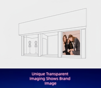 Écran OLED transparent haute transparence, résolution 8K, luminosité 2000 cd, fenêtre d'affichage virtuel réel pour bijoux/vêtements