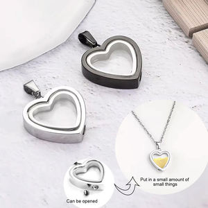 Cam kremasyon takı kolye için Pet külleri kalp anıt loashes külleri için paslanmaz çelik Urn Urn Urn köpek kedi külleri - Product Image 4
