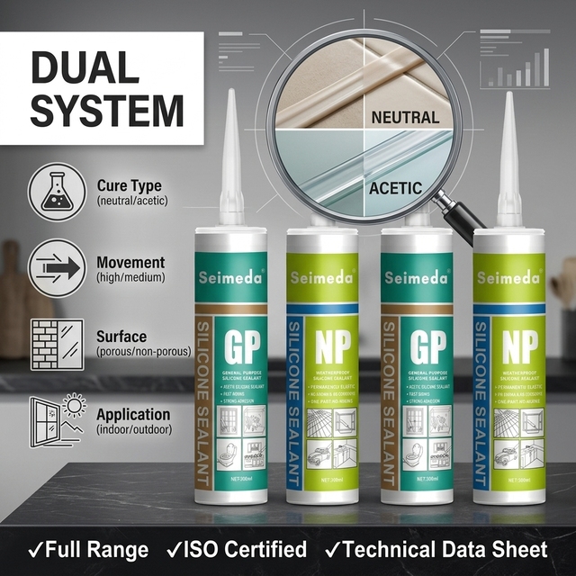 Building Grade Transparent Neutral Silicone Sealant Non-Corrosive Weatherproof Sealant for Curtain Wall and Glazing Applications