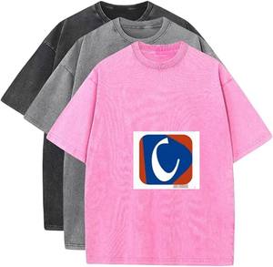 เสื้อยืดโอเวอร์ไซส์สไตล์วินเทจย้อมสีแบบแอซิดวอชสำหรับผู้ชายและผู้หญิง ผ้าฝ้าย 100% ทรงหลวม สไตล์ลำลอง สตรีทแวร์ แขนสั้น - Product Image 2