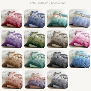 Dernier design, ensemble de literie <span class=keywords><strong>AIMEE</strong></span> 100% polyester, confortable, résistant aux plis, 4 pièces, drap plat, couleur dégradée moderne imprimée - Product Image 2