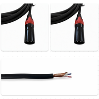 Câble de microphone XLR mâle-femelle OEM RH-X012 de 1 m avec blindage spiralé, gaine en PVC et conducteur en cuivre sans oxygène