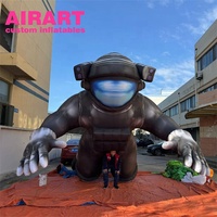 Événements de taille géante sur mesure décorant un grand Spaceman gonflable, ballon gonflable d'astronaute sombre