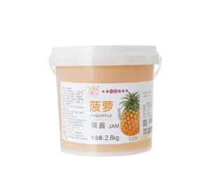 HEFS Ananas marmeladen konzentrat 2,8 kg kann mit Saft pro Flasche OEM und ODM-Service zur Zubereitung von Getränken gemischt werden