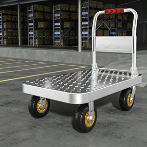 Chariot à plateforme pliable 880 lb, chariot à main robuste avec roues en caoutchouc, chariot à plateau pliable pour entrepôt, garage - Product Image 5