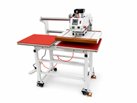 Presse à chaud pneumatique haute pression à double poste de travail, petite machine de transfert thermique pour logos et étiquettes