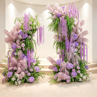 Arche florale artificielle automne-hiver, support floral pour toile de fond de scène de mariage, décoration de vitrine pour événements, fleur artificielle