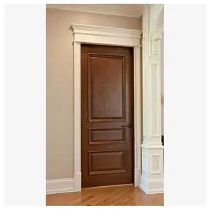 Customized Modern Design Wooden Single Doors Latest Interior Room Bedroom Solid Wood Doors