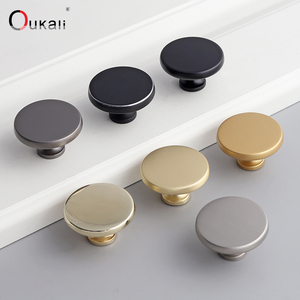Oukkali pegangan lemari mewah, ringan campuran seng desain kustom pegangan kenop aksesoris furnitur pegangan kabinet - Product Image 3