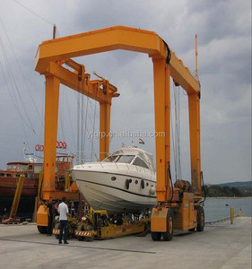 Astillero 50ton 60ton 75Ton 100ton Traveling Yacht Vessel Lift Crane Mobile Boat Hoist Crane con cabrestante eléctrico hidráulico - Product Image 2