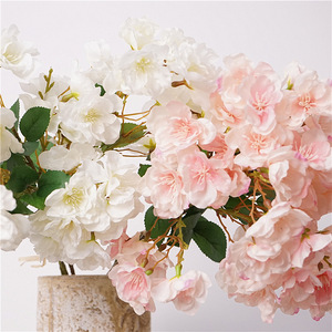 I883 fleurs de cerisier artificielles salon décoration de la maison mariage hôtel fenêtre décoration photographie accessoires - Product Image 1