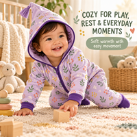 Baby-Schlafsack mit geteiltem Beinbereich, 100 % Baumwolle, Zwei-Wege-Reißverschluss, Unisex, Winter, kuschelig weich, niedliche Babykleidung für Säuglinge und Kleinkinder