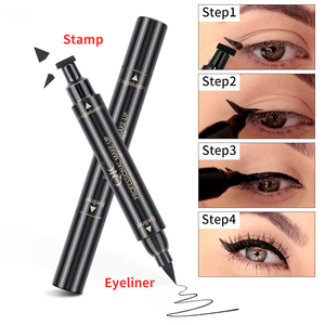 Eyeliner 2 en 1 Pro Eyeliner ailé tampon <span class=keywords><strong>Waterproof</strong></span> maquillage <span class=keywords><strong>Eye</strong></span> <span class=keywords><strong>Liner</strong></span> crayon <span class=keywords><strong>Eye</strong></span>-<span class=keywords><strong>Liner</strong></span> liquide noir - Product Image 3