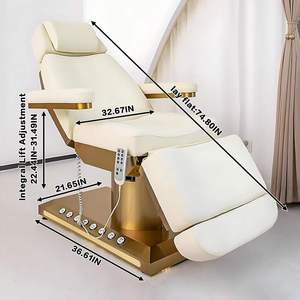 Lit électrique incurvé Winplus pour extensions de cils, ensemble de mobilier de salon de beauté, lit cosmétique pour tatouage et broderie faciale - Product Image 6