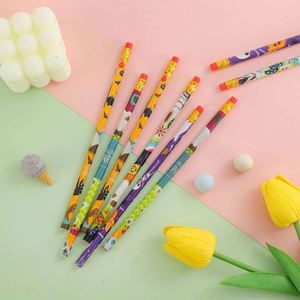 Juego de Regalo de Navidad 2024 al por Mayor, Lápices Promocionales de Madera HB Estándar con Diseño de Santa Claus, Artículos Escolares para Niños, Colores Personalizados, Negro - Product Image 3