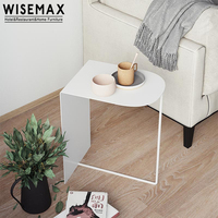 WISEMAX – meuble en forme de L, design de canapé, table d'appoint de salon, table basse en métal simple et solide