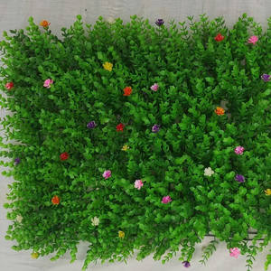 Mur <span class=keywords><strong>synthétique</strong></span> d'herbe verte en soie, toile de fond décorative murale, fausses fleurs, pour un mariage, en plastique - Product Image 4